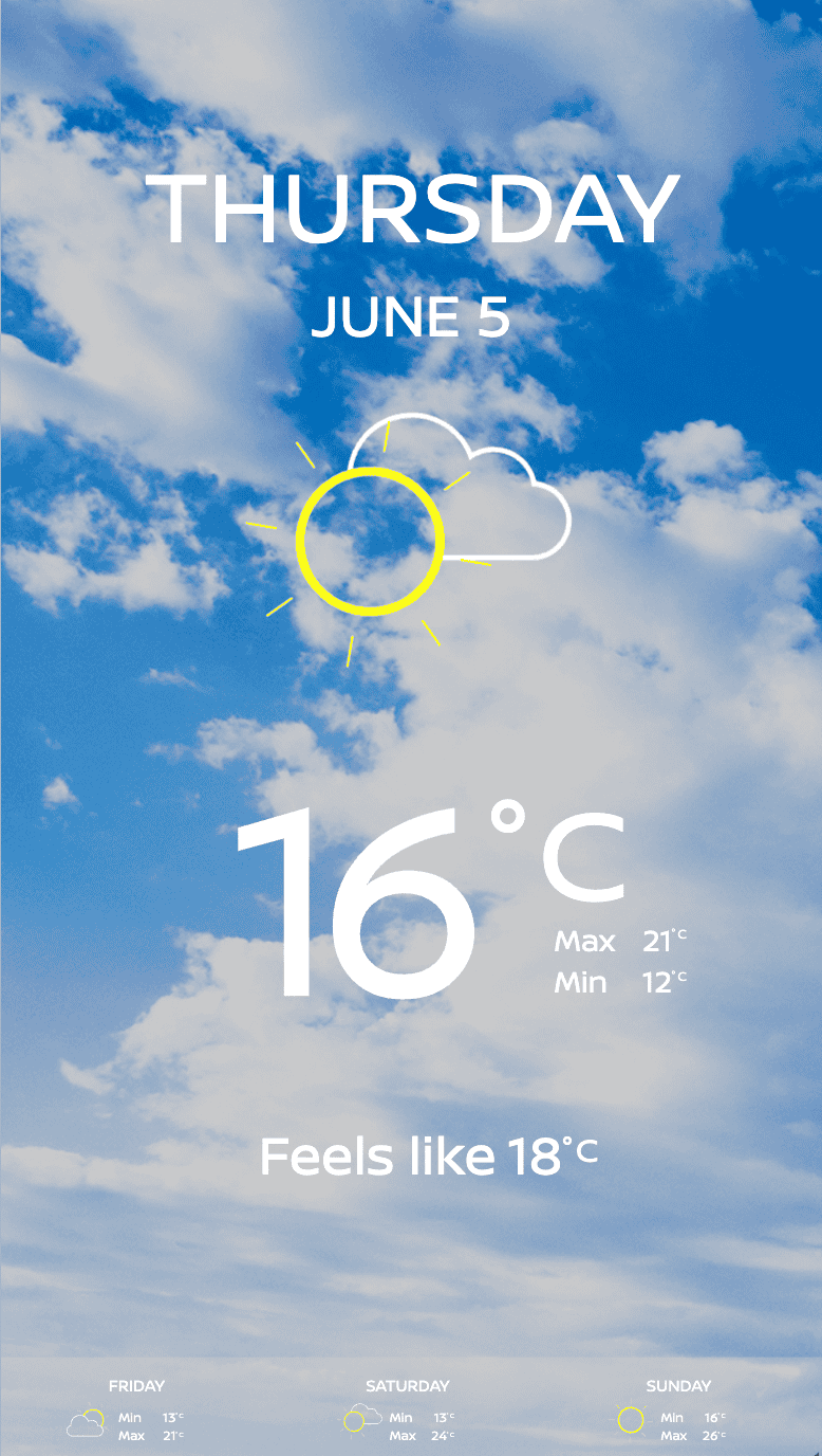 Portrait Versions of 3-Day & 4-Day Weather Components
